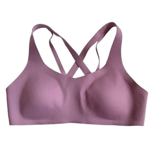Lululemon Lazer Focused Sports Bra Womens 10 B/C Strappy Back Molded Cups Purple - Picture 3 of 7